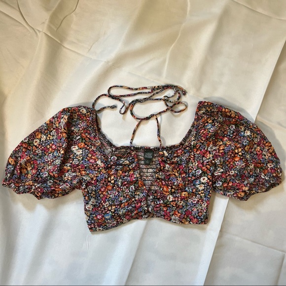 Wild Fable Puff Sleeve Crop Top, Size Small - Picture 5 of 6